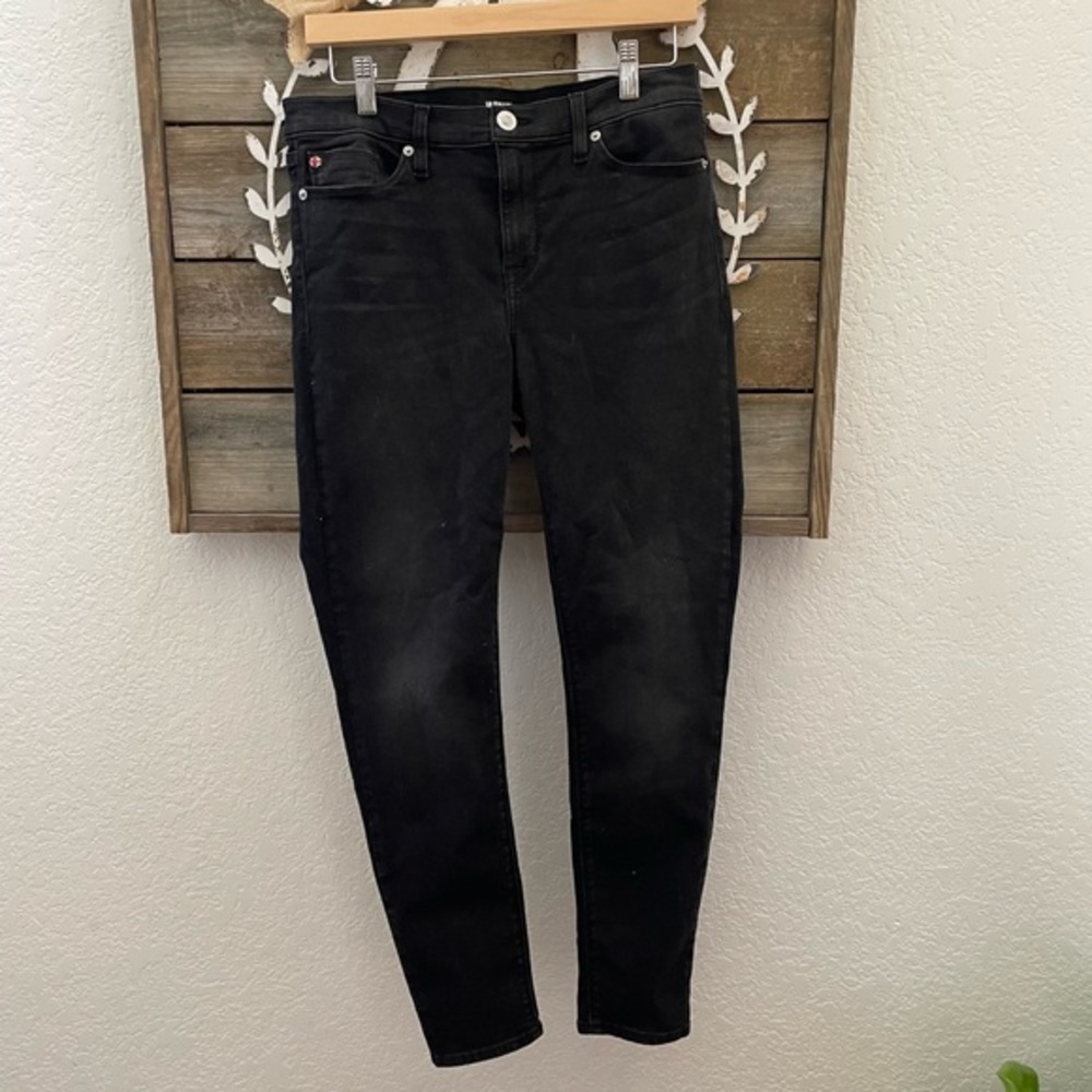 Hudson Krista super skinny black washed‎ stretchy jeans size 31 NWT